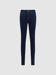 Reiss Indigo Lux Petite Mid Rise Skinny Jeans - Image 2 of 6