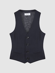 Reiss Navy Hope 4-9 yrs Wool Blend Waistcoat - Image 3 of 6