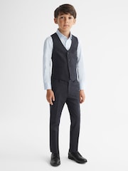 Reiss Navy Hope 4-9 yrs Wool Blend Waistcoat - Image 5 of 6