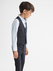 Reiss Navy Hope 4-9 yrs Modern Fit Waistcoat - Image 6 of 7