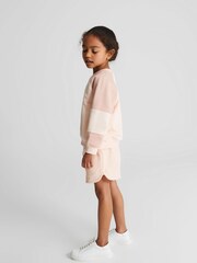 Reiss Pale Pink Harrie Junior Jersey Shorts - Image 1 of 6