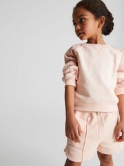 Reiss Pale Pink Harrie Junior Jersey Shorts - Image 3 of 6