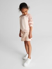 Reiss Pale Pink Harrie Junior Jersey Shorts - Image 4 of 6