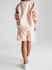 Reiss Pale Pink Harrie Junior Jersey Shorts - Image 5 of 6