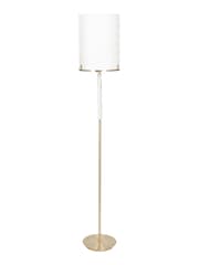Pacific Champagne Gold Midland Metal And Marble Effect Floor Lamp - Image 2 of 4