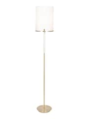 Pacific Champagne Gold Midland Metal And Marble Effect Floor Lamp - Image 3 of 4