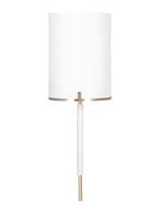 Pacific Champagne Gold Midland Metal And Marble Effect Floor Lamp - Image 4 of 4