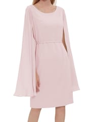 Gina Bacconi Bevin Capekleid aus Krepp und Chiffon, Pink - Bild 1 von 5