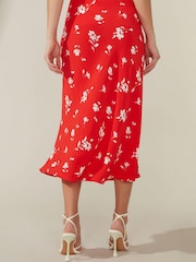 Ro&Zo Red Ditsy Print Skirt - Image 2 of 4