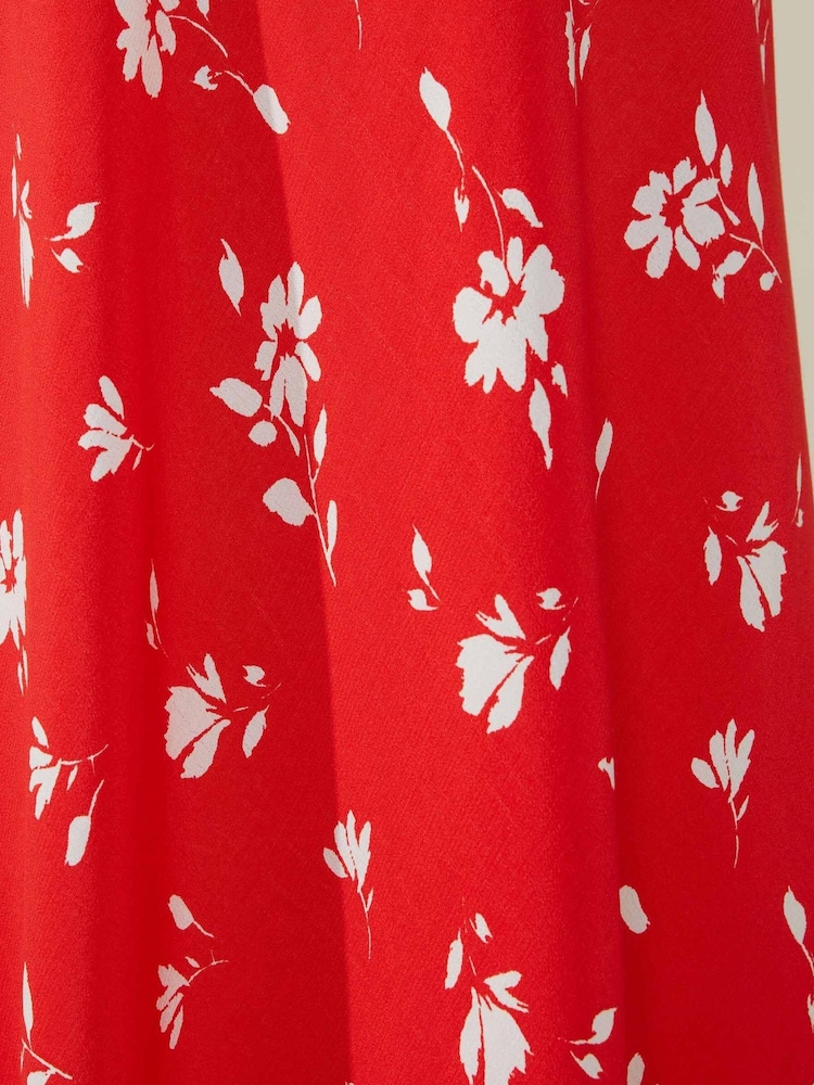 Ro&Zo Red Ditsy Print Skirt - Image 4 of 4
