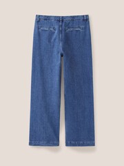 White Stuff Blue Wide Leg Sadie Jeans - Image 5 of 5