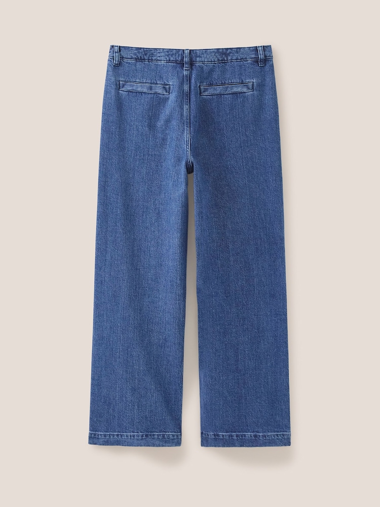 White Stuff Blue Wide Leg Sadie Jeans - Image 5 of 5