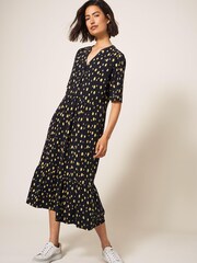 White Stuff Naya Black Jersey Dress - Image 1 of 5