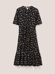 White Stuff Naya Black Jersey Dress - Image 4 of 5