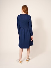 White Stuff Blue 100% Cotton Denim Marsia Jersey Dress - Image 2 of 6