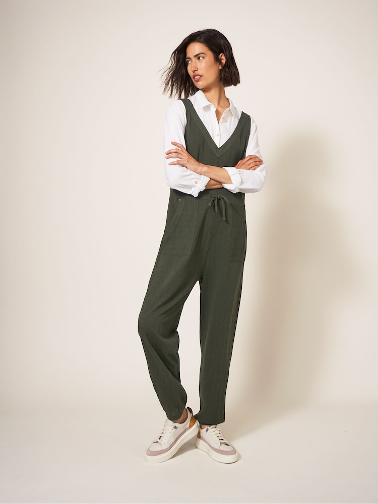 White Stuff Green Jersey Lainey Jumpsuit - Image 1 of 6
