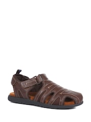 Pavers Brown Adjustable Fisherman Sandals - Image 2 of 5