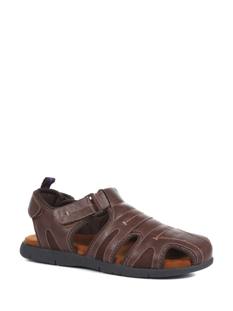 Pavers Brown Adjustable Fisherman Sandals - Image 2 of 5