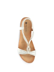 Pavers White Flat Strappy Sandals - Image 5 of 6