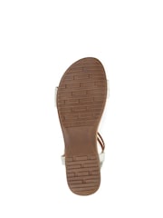 Pavers White Flat Strappy Sandals - Image 6 of 6