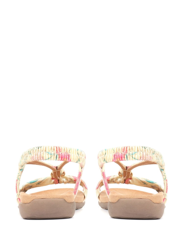 Pavers Beige Flat Strappy Sandals - Image 3 of 5