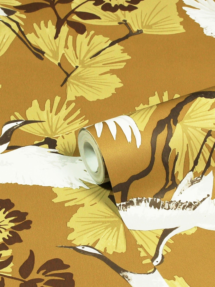 furn. Yellow Demoiselle Botanical Wallpaper - Image 1 of 3