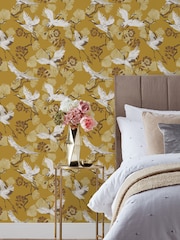 furn. Yellow Demoiselle Botanical Wallpaper - Image 2 of 3