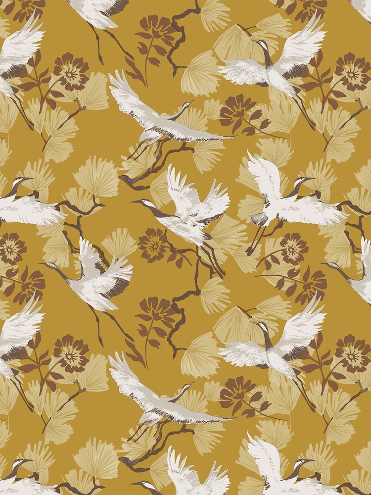 furn. Yellow Demoiselle Botanical Wallpaper - Image 3 of 3