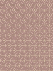 Furn Blush Pink Bee Deco Geometric Foiled Wallpaper - Image 3 of 3