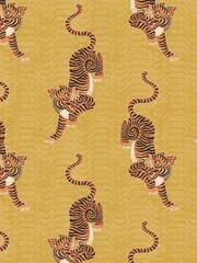 furn. Yellow Tibetan Tiger Tribal Wallpaper - Image 3 of 3