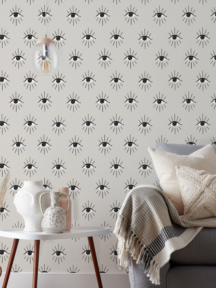Furn Grey Theia Abstract Foil Wallpaper - Image 2 of 3