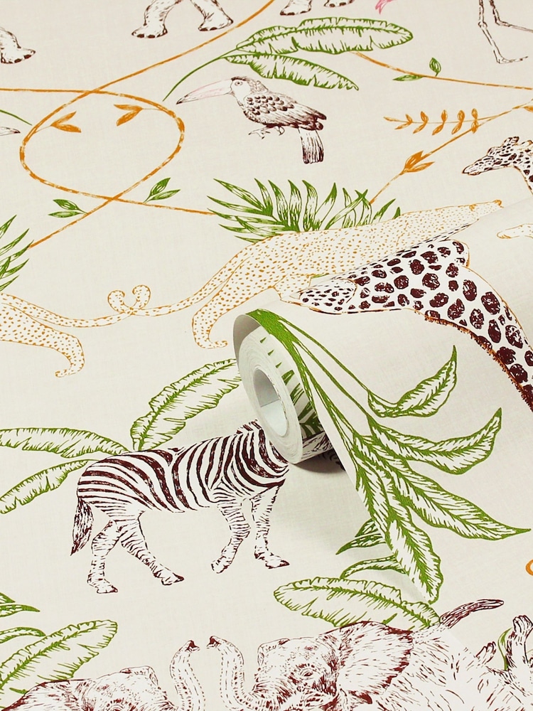 furn. Natural Serengeti Animals Wallpaper - Image 2 of 3
