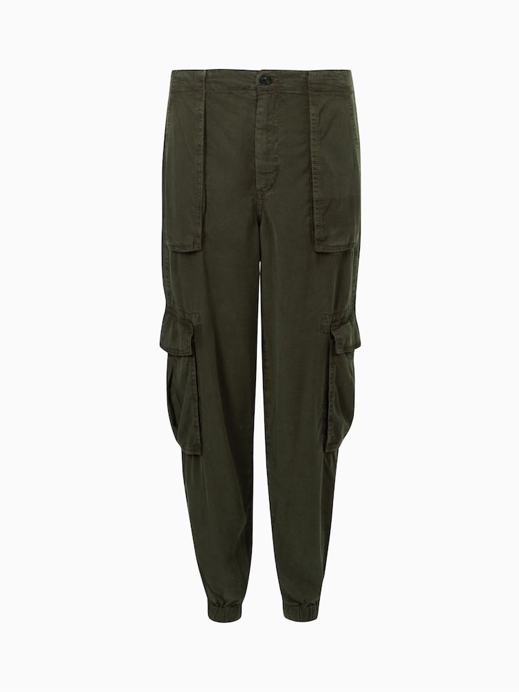 AllSaints Green Frieda TENCEL™ Trousers - Image 7 of 7