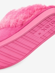 Hot Pink Next Suede Mule Slippers - Image 6 of 6