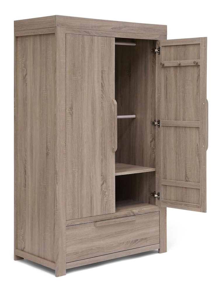 Mamas & Papas Grey Wash Franklin Full-Sized Wardrobe - Image 2 of 2