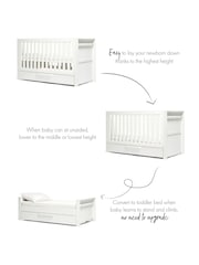 Mamas & Papas White Wash Franklin Cot Bed - Image 7 of 7