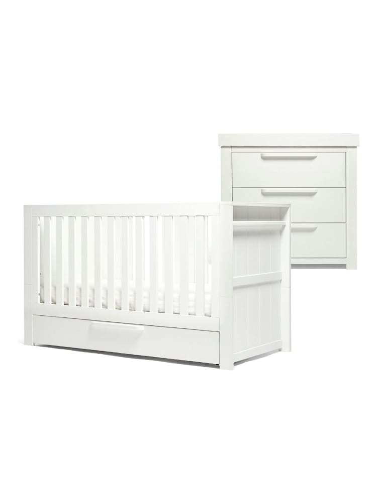 Mamas & Papas White Wash Franklin 2 Piece Nursery Furniture Set - Image 2 of 4