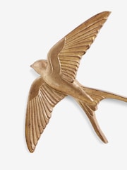 Set of 3 Gold Swallow Wall Art Plaques - Image 2 of 3