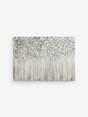 Sage Green Large Trees Landscape Canvas Wall Art - Image 2 of 4