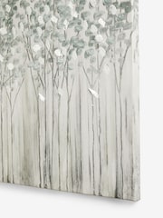 Sage Green Large Trees Landscape Canvas Wall Art - Image 3 of 4
