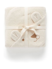 Purebaby Brown Cotton Hooded Towel - Image 2 of 4