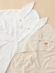 Purebaby Brown Cotton Hooded Towel - Image 4 of 4