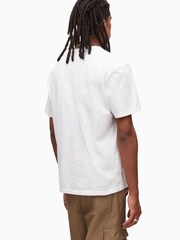 AllSaints White 100% Cotton Crete Crew T-Shirt - Image 2 of 4