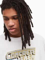 AllSaints White 100% Cotton Crete Crew T-Shirt - Image 3 of 4