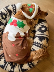 Brown/Cream - Christmas Pudding Dog Fancy Dress - Image 3 of 8