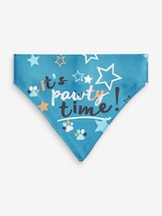 Teal Blue Party Time Pet Bandana - Image 1 of 2