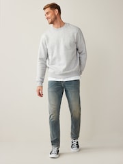Grey Regular Fit Jersey Cotton Rich Crew Sweatshirt - Image 2 of 5