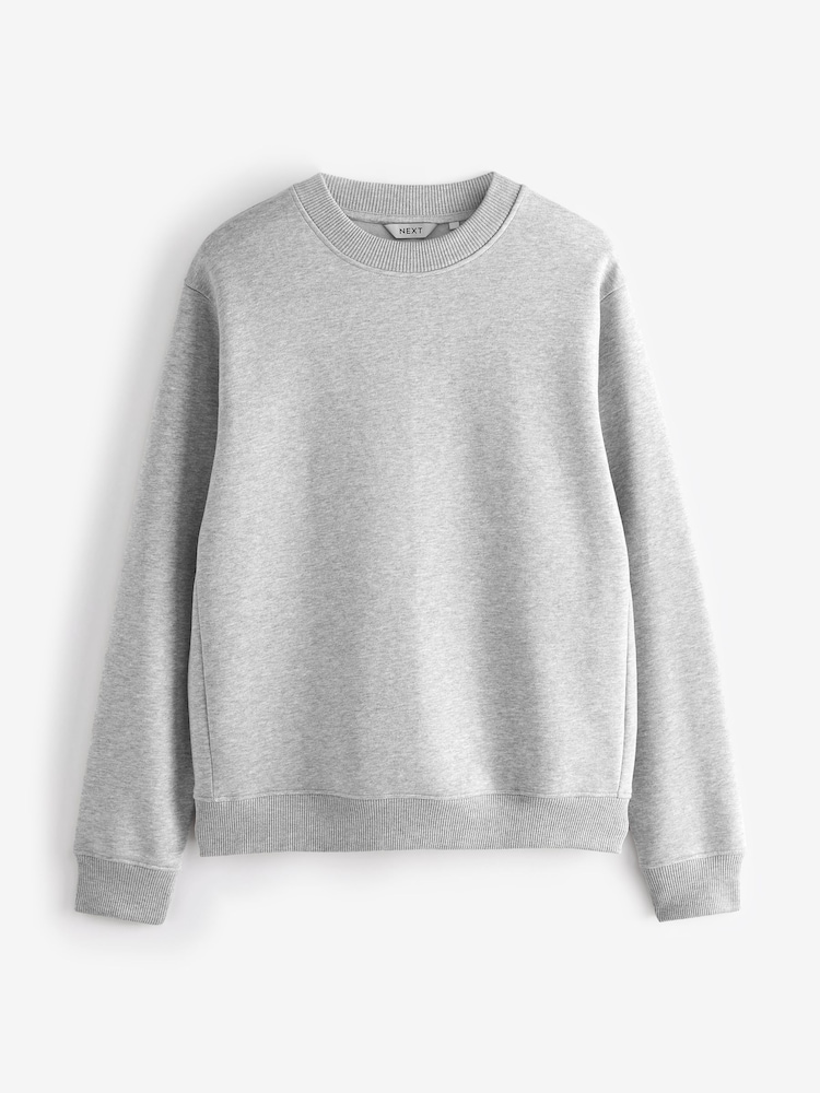 Grey Regular Fit Jersey Cotton Rich Crew Sweatshirt - Image 5 of 5