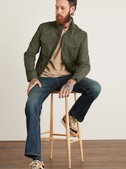 Khaki Green Shower Resistant Utility Shacket - Image 5 of 8