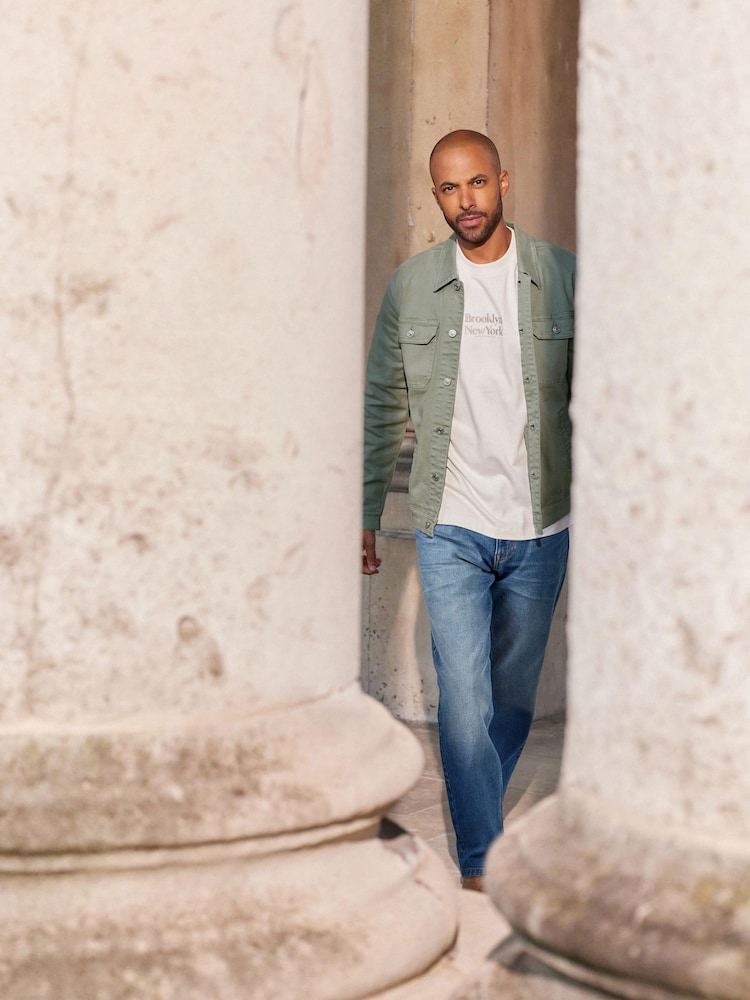 Sage Green Denim Jacket - Image 3 of 8